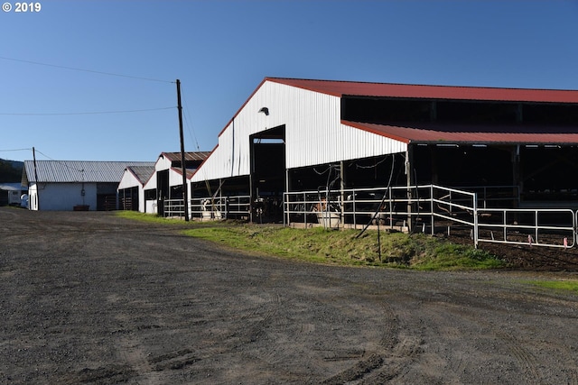 view of horse barn