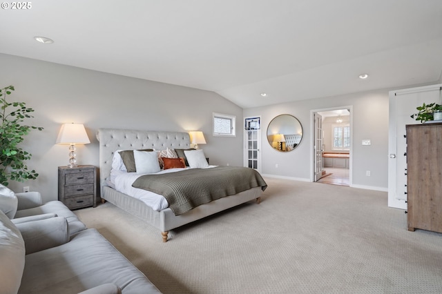 6413 Buena Vista Dr, Vancouver, WA 98661 - carpeted bedroom featuring lofted ceiling and recessed lighting