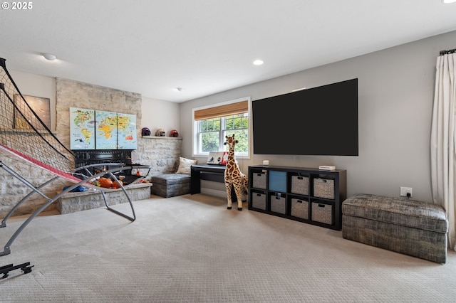 6413 Buena Vista Dr, Vancouver, WA 98661 - living area featuring carpet and recessed lighting