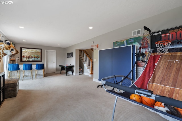 6413 Buena Vista Dr, Vancouver, WA 98661 - workout area with recessed lighting and carpet