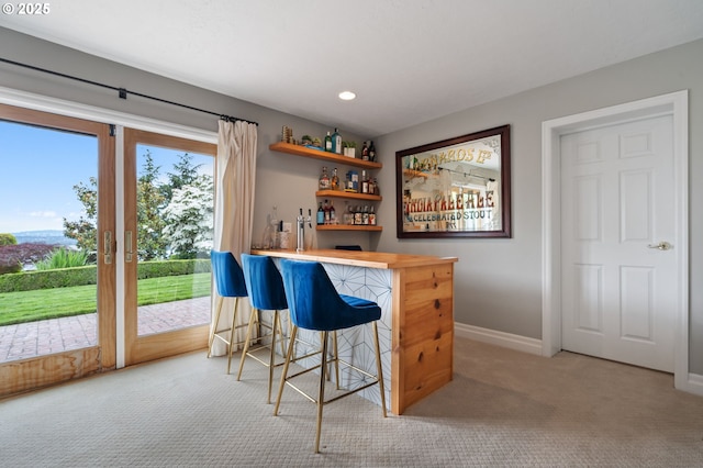 6413 Buena Vista Dr, Vancouver, WA 98661 - indoor dry bar with light colored carpet and recessed lighting