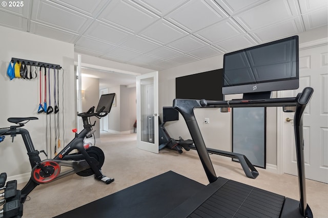 6413 Buena Vista Dr, Vancouver, WA 98661 - exercise room featuring carpet floors and baseboards