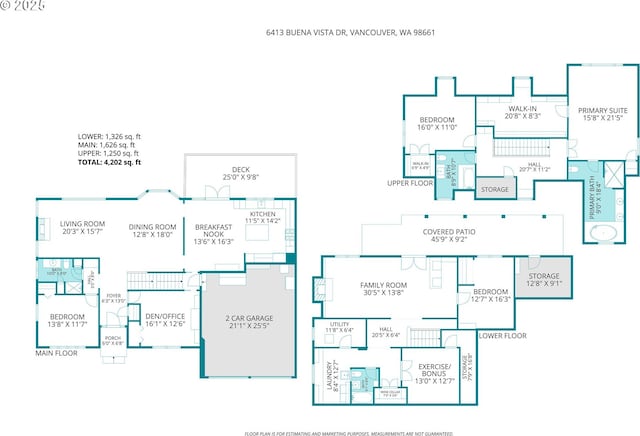 6413 Buena Vista Dr, Vancouver, WA 98661 - view of floor plan / room layout
