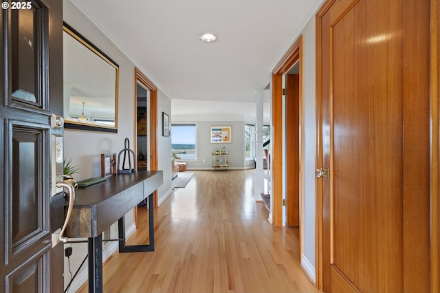 6413 Buena Vista Dr, Vancouver, WA 98661 - hallway featuring light wood finished floors and baseboards