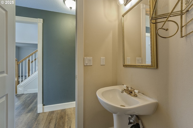 9373 SW Fast Pl, Portland, OR 97223 - bathroom featuring wood finished floors and a sink
