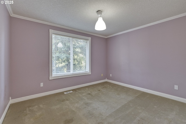 9373 SW Fast Pl, Portland, OR 97223 - carpeted spare room with a textured ceiling and crown molding