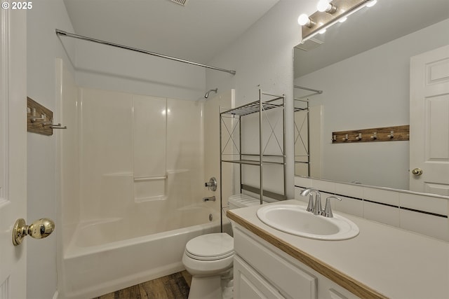 9373 SW Fast Pl, Portland, OR 97223 - full bathroom featuring vanity, wood finished floors, and bathtub / shower combination