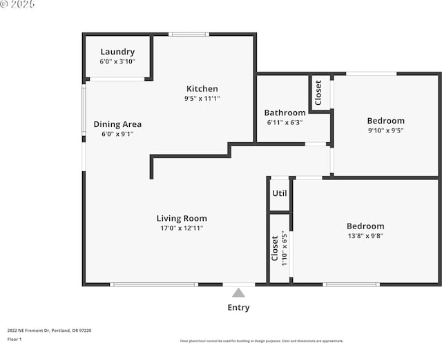 2822 NE Fremont Dr, Portland, OR 97220 - view of home floor plan