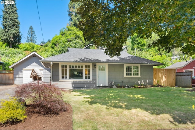 2822 NE Fremont Dr, Portland, OR 97220 - view of front of house with concrete driveway, a shingled roof, and a garage