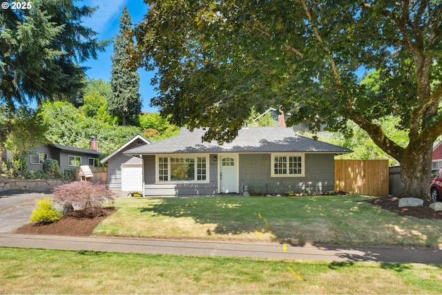 2822 NE Fremont Dr, Portland, OR 97220 - view of front facade with a chimney and a shingled roof