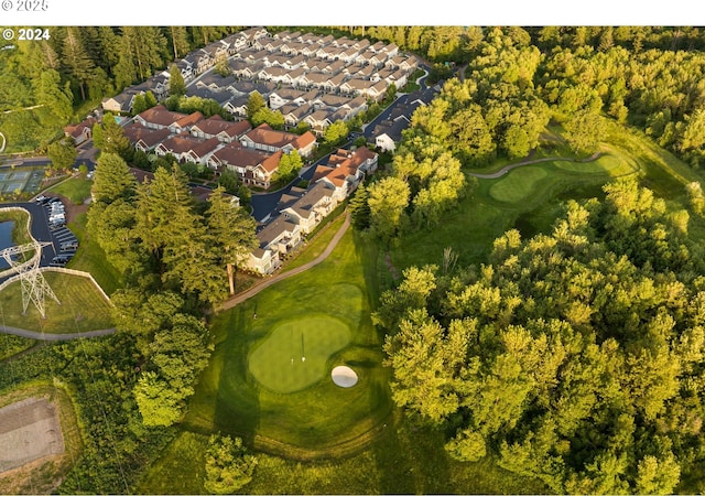 bird's eye view with a residential view