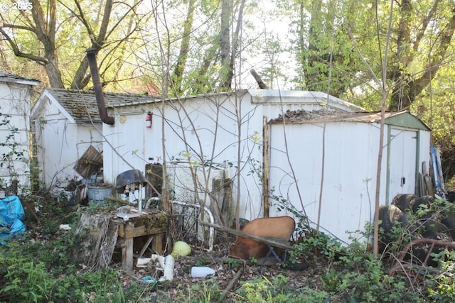 view of shed