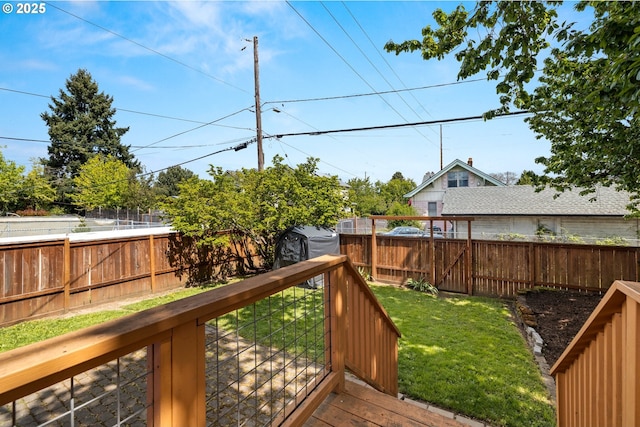 4536 N Haight Ave, Portland, OR 97217 - wooden deck featuring a yard and a fenced backyard