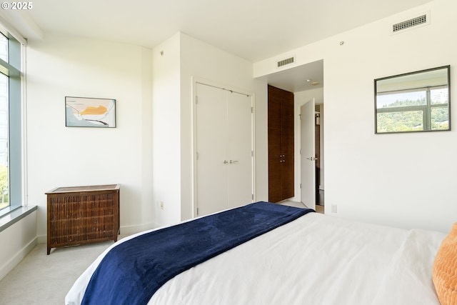 3601 S River Pkwy Unit 800, Portland, OR 97239 - carpeted bedroom featuring multiple windows and a closet