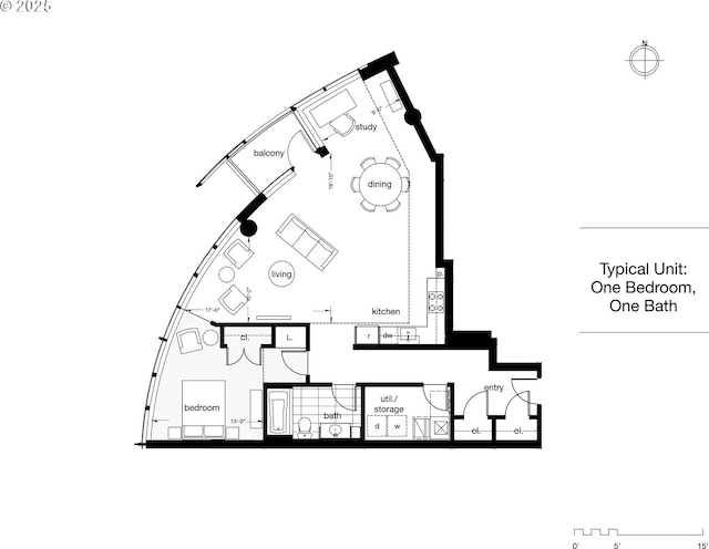 3601 S River Pkwy Unit 800, Portland, OR 97239 - view of room layout