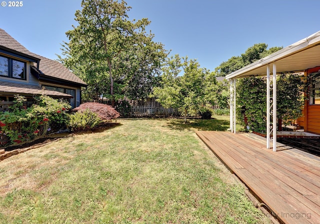 5730 N Harvard St, Portland, OR 97203 - view of yard with a deck