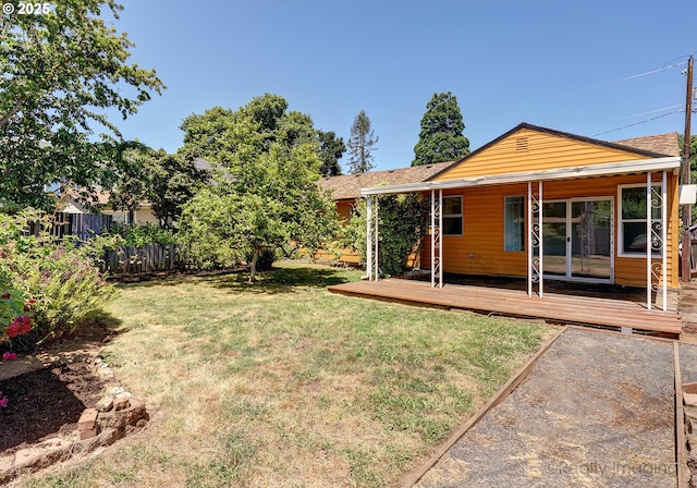 5730 N Harvard St, Portland, OR 97203 - view of yard featuring a deck