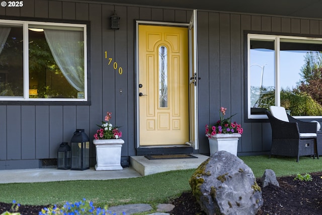 view of doorway to property