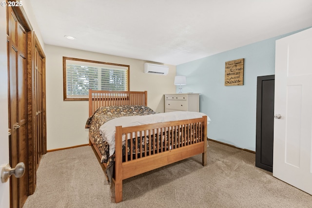 311 S 68th Pl, Springfield, OR 97478 - bedroom featuring light colored carpet and an AC wall unit