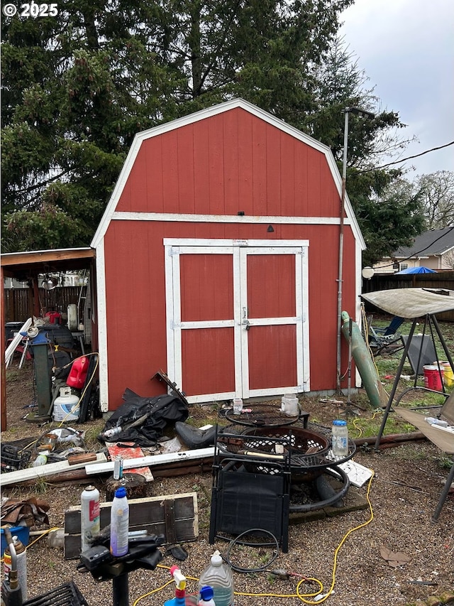 view of outdoor structure