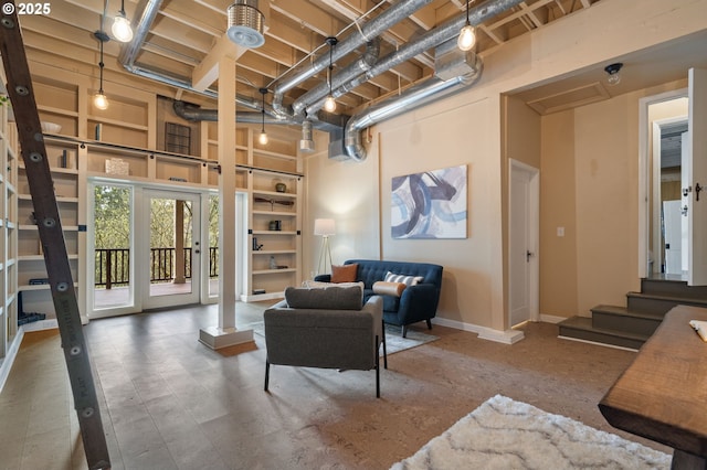 community lobby featuring stairway
