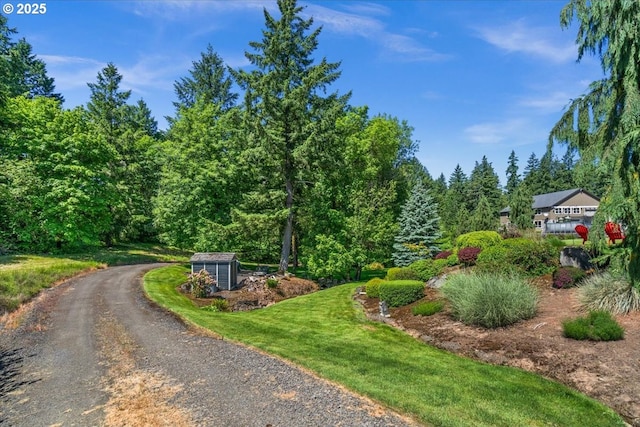 12521 NW Jackson Quarry Rd, Hillsboro, OR 97124 - view of dirt / gravel driveway featuring a forest view