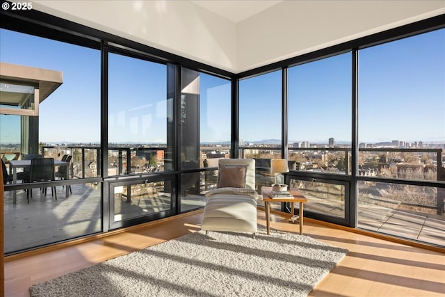 view of sunroom