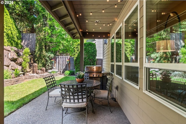 8967 SW 184th Dr, Beaverton, OR 97007 - view of patio with outdoor dining area and a grill