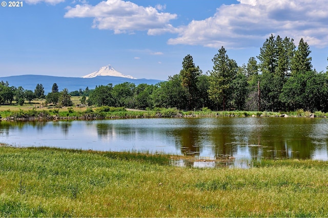 property view of water with a mountain view