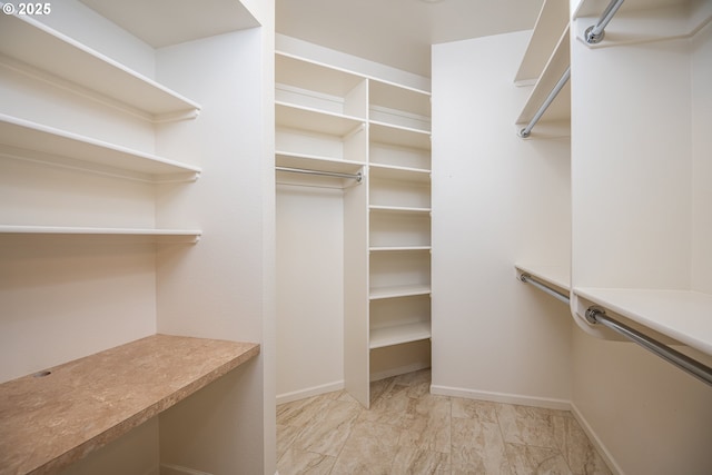 view of walk in closet