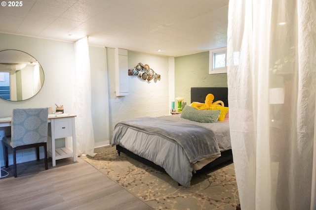 3710 SE 86th Ave, Portland, OR 97266 - bedroom with wood finished floors and a textured wall