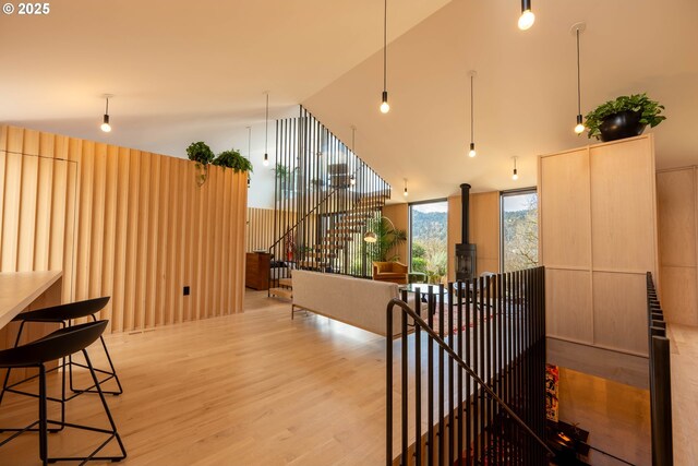 interior space with wood finished floors