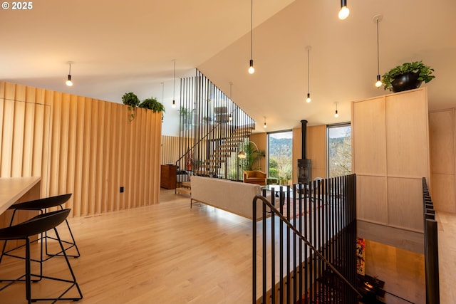 9808 N Edison St, Portland, OR 97203 - staircase featuring wood finished floors