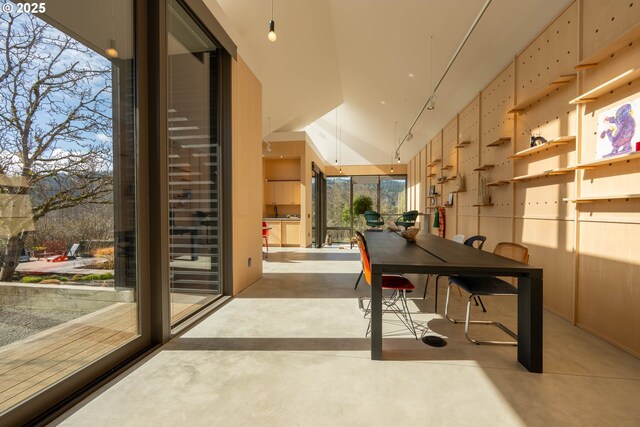 office featuring concrete flooring
