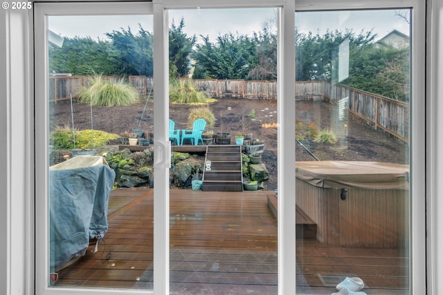 view of doorway to outside