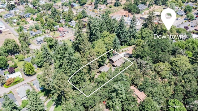 182 Holloway Hts, Brownsville, OR 97327 - aerial view of residential area with property boundaries highlighted