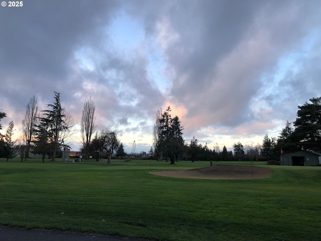 view of community with a lawn