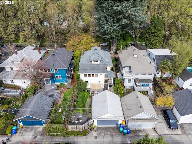aerial view of residential area