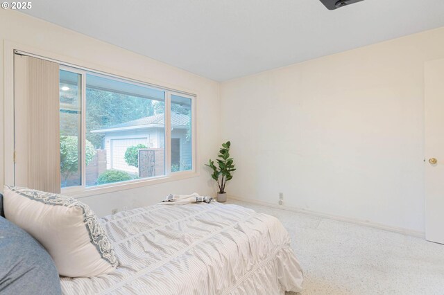 bedroom with baseboards