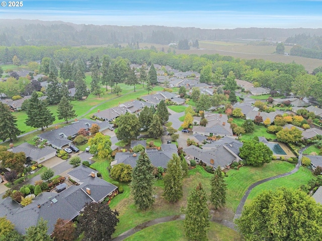 aerial view featuring a residential view