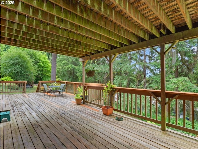 4415 Poplar Way, Longview, WA 98632 - wooden terrace with outdoor dining space