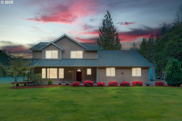 29115 NE 99th Ave, Battle Ground, WA 98604 - view of front facade featuring covered porch, a yard, and roof with shingles