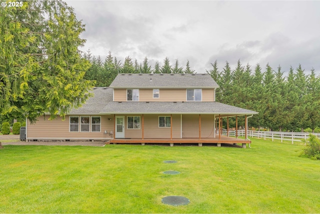 29115 NE 99th Ave, Battle Ground, WA 98604 - rear view of house featuring a wooden deck and a shingled roof