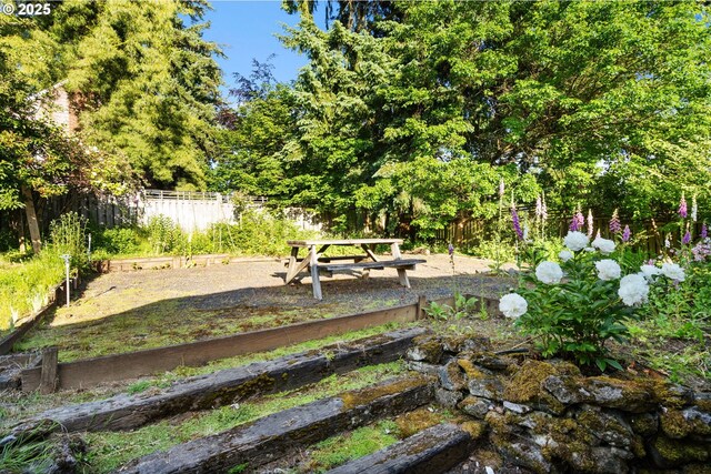 2941 SW Moss St, Portland, OR 97219 - view of yard featuring a vegetable garden