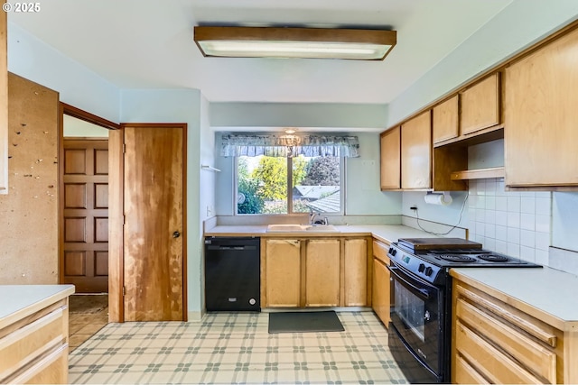 13230 SW Hill Ct, Portland, OR 97223 - kitchen featuring black appliances, light countertops, and a sink