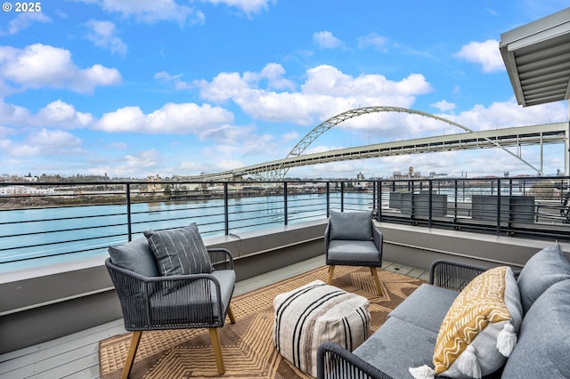 1660 NW Riverscape Dr, Portland, OR 97209 - patio / terrace with a water view