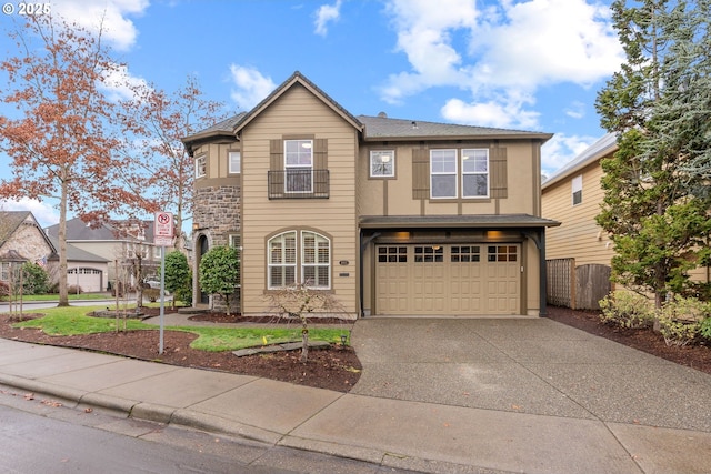 view of front of home featuring a garage