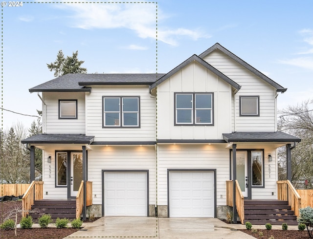 view of front of house featuring a garage