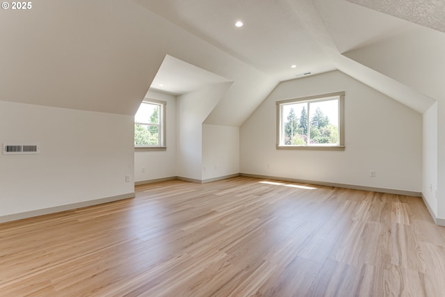 2110 Labona Dr, Eugene, OR 97404 - bonus room with light wood-style flooring, lofted ceiling, and recessed lighting