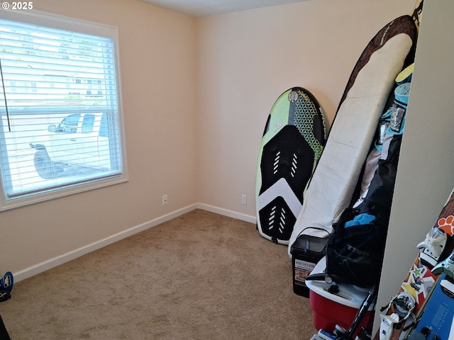 4777 Exeter St, West Linn, OR 97068 - exercise area featuring carpet flooring and baseboards